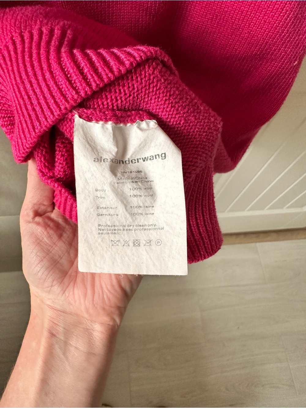 Alexander Wang Fuchsia Teddy Knit Crewneck Sweater - Picture 3 of 7